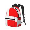 WURTON Denmark Danish Flag Print Backpacks Casual Work,Travel,Outdoor Activities Fashionable Bag Unisex Daypacks, Black view 2