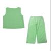 Linen Set for Women Two Piece Outfits Dressy Green Casual Palazzo Pants Sets view 3