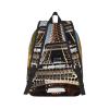 WURTON Cityscape Paris Eiffel Tower France Print Unisex Canvas Bag Canvas Shoulder Pouch Pack Lightweight Backpack For Woman Lady view 3