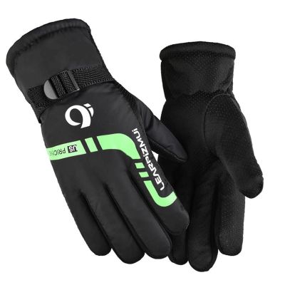 BKEKM Gloves Men's Warm Gloves Cold Weather Gloves Non-slip Winter Gloves Cold Thickened Cycling Gloves Cotton Gloves 1 Pair Comfortable