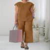 Palazzo Pant Sets for Women 2 Piece Sets for Women Linen Pant Suits for Women Dressy Casual Outfits for Women view 2