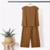 Palazzo Pant Sets for Women 2 Piece Sets for Women Linen Pant Suits for Women Dressy Casual Outfits for Women view 4