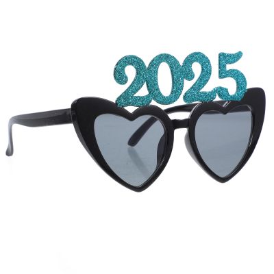 MAGICLULU 1pair Year Celebration Glasses Heart Frame Eyewear Fun Party Props for Year Eve Novelty Glasses for Adults Unique Party Supplies for Festive Gatherings