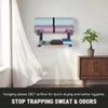 RoakyRoasy Yoga Mat Holder with Protective Padding Wall Mount Steel Storage Rack, 2 Tier Adjustable Width Hanger for up to 4 Foam Rollers, Easy Installation view 2