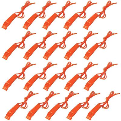 Tuimiyisou Safety Whistle Emergency Whistles Safety Plastic Super Loud Whistles with Lanyard for Camping Hiking 20PCS