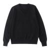 Girl's Boy's V Neck Sweater Long Sleeve School Uniforms Shirts for Kids Solid Classic Knit Pullover (Black, 7-8 Years) view 2