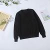Girl's Boy's V Neck Sweater Long Sleeve School Uniforms Shirts for Kids Solid Classic Knit Pullover (Black, 7-8 Years) view 4