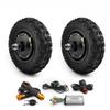 Dual Drive 10 Inch Off Road Tire 36V 350W Brushless Gear Hub Motor Wheel Kit For Platform Lorry Flat Cart (key throttle kit) (36V 350W) view 1