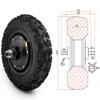Dual Drive 10 Inch Off Road Tire 36V 350W Brushless Gear Hub Motor Wheel Kit For Platform Lorry Flat Cart (key throttle kit) (36V 350W) view 2