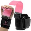 JAG GEARS Weight Lifting Hooks for Gym training, 8mm Thick Padded Neoprene with Double Stitching, Weight lifting, and Muscle Building for Men and Women (Pink) view 1