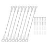 PATIKIL Cabinet Door Restraint Kit 0.06" x 4", 8 Pack Stainless Steel Flexible Braided Cable Door Hinge Limiter for Limiting Chest Cupboard Door Opening Angle Swing view 1