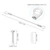 PATIKIL Cabinet Door Restraint Kit 0.06" x 4", 8 Pack Stainless Steel Flexible Braided Cable Door Hinge Limiter for Limiting Chest Cupboard Door Opening Angle Swing view 2