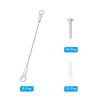 PATIKIL Cabinet Door Restraint Kit 0.06" x 4", 8 Pack Stainless Steel Flexible Braided Cable Door Hinge Limiter for Limiting Chest Cupboard Door Opening Angle Swing view 3