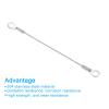 PATIKIL Cabinet Door Restraint Kit 0.06" x 4", 8 Pack Stainless Steel Flexible Braided Cable Door Hinge Limiter for Limiting Chest Cupboard Door Opening Angle Swing view 4