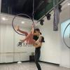 Chirp Wheel Yoga Back Wheel Hanging Acrobatic Hoop for Professionals & Beginners, Aerial Hoop Kit with Non-slip Tape, Stainless Steel Aerial Ring for Dance/ Fitness/ Gymnastics Training(25MM,Dia 35.4i view 1