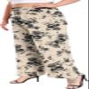 Lastshe Women's Casual Plus Size Pants High Waisted Lounge Pants Straight Long Beach Boho Palazzo Trousers with Pockets,Apricot Rose,1X view 4