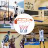 Basketball Rim, Wall Door Mounted Basketball Hoop, Thickened Steel Plate Basketball Hoop with Net Screws, Standard 18" Indoor Outdoor Hanging Hoop view 4