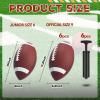 RoundFunny 6 Pack of Youth Footballs Set Bulk Size 9 Football with Pump view 2