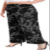 Lastshe Women's Plus Size Wide Leg Pants Summer Stretchy Drawstring Waistband Comfortable Fit Casual Trousers Pants with Pockets,Black W FL,4X view 2