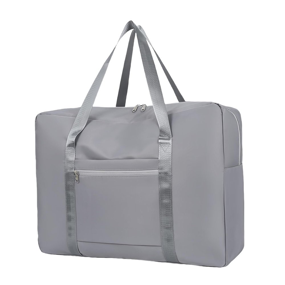 CGJSY Travel Duffel Bag, Sports Tote Gym Bag, 20L Foldable Weekender Bags for Women Gym Tote Overnight Bag for Travel(Gray,Medium)
