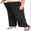 Lastshe Women's Plus Size Wide Leg Pants High Waisted Pants Slacks for Curvy Women,Black W Dot,3X view 4