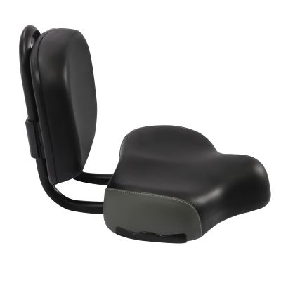 Pxolerig Bike Seat with Backrest, Extra Wide Soft Back Rest PU Cushion Bike Saddle, Comply with Ergonomic Design for Human, for Mountain Bike Tricycle Commuter Bike,etc