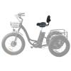 Pxolerig Bike Seat with Backrest, Extra Wide Soft Back Rest PU Cushion Bike Saddle, Comply with Ergonomic Design for Human, for Mountain Bike Tricycle Commuter Bike,etc view 3