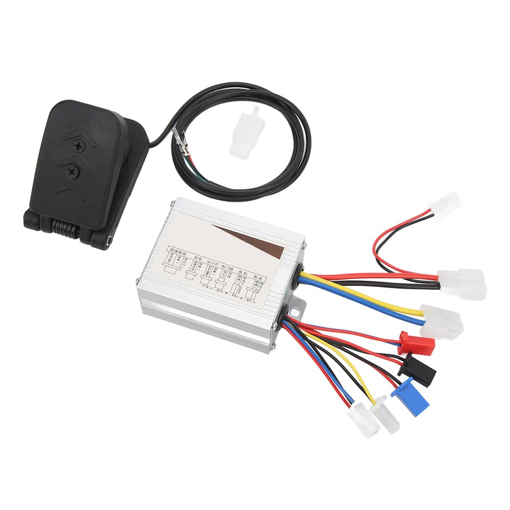 DC24V 500W Brushed Speed Controller with Throttle Pedal Kit for Electric Bike Scooter Bike Scooter Brush Motor Speed Controller Controller Brushed Speed Controller Electric B