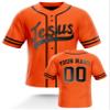 Personalized Religious Baseball Jerseys - Jesus - Custom Unisex Baseball Faith Sport Uniforms - Orange view 1
