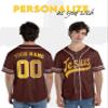 Personalized Religious Baseball Jerseys - Jesus - Custom Unisex Baseball Faith Sport Uniforms - Orange view 2