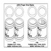 Bowlerstore Products JoPo Power Flat/Oval Finger Insert Black- Package of 10 23/32 view 2