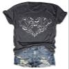 Epokay A Group of Floating Ghosts Bats Pumpkins Graphic Tees for Women Mystery Long Live Halloween Spirits T-Shirt view 1