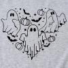 Epokay A Group of Floating Ghosts Bats Pumpkins Graphic Tees for Women Mystery Long Live Halloween Spirits T-Shirt view 3