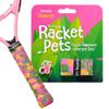 Racket Pets Kids Tennis Racket Dampener & Matching Overgrip Tape, Performance Shock Absorbing Dampener for Tennis Racket & Fun Animal Print Tennis Wrap Grip Tape (Flamingo) view 1