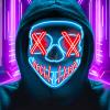 Creatwo LED Mask Halloween Light Up Purge Mask Glow in the Dark Scary Costumes for Adults Halloween Cosplay Men Gift view 1