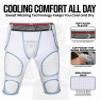 Exxact Sports Combat 7-Pad Adult Football Girdle for Men with Cup Pocket, Padded Compression Shorts with Integrated Pads, Men's Girdle Football (A4XL, White) view 2