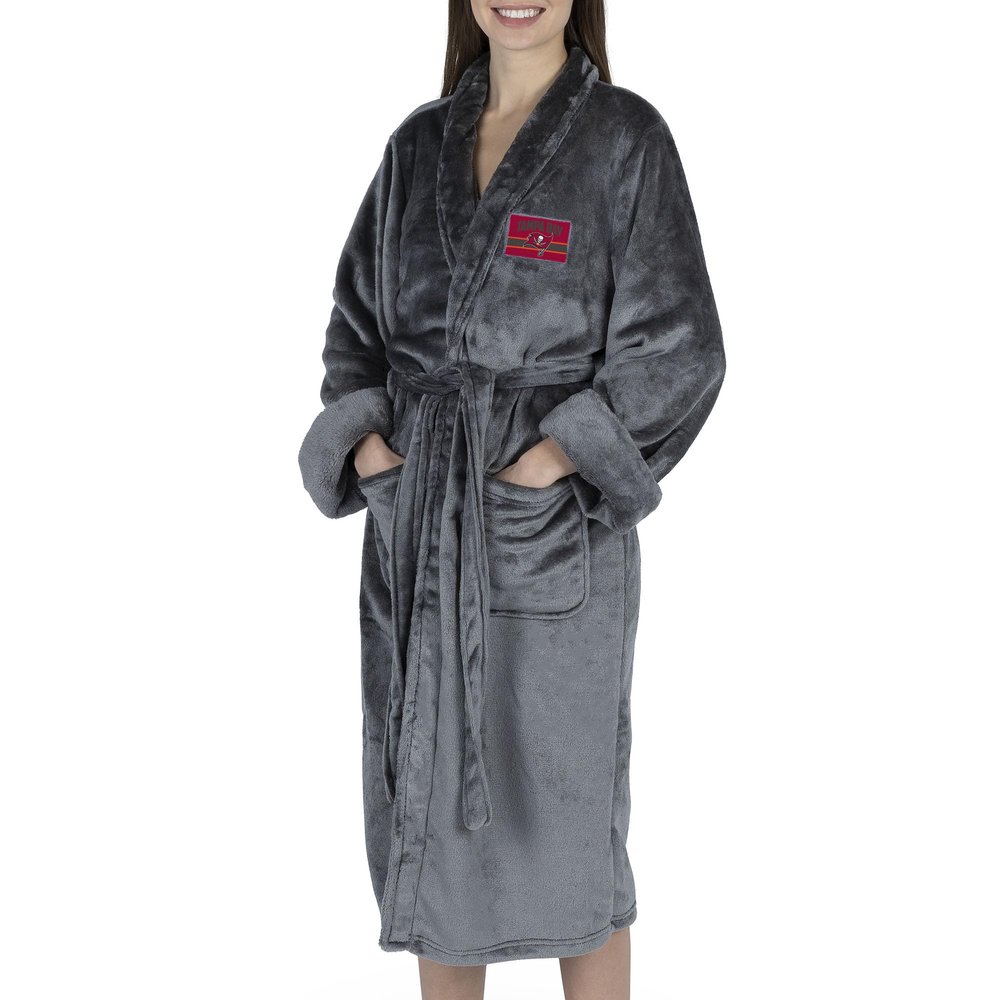 Northwest NFL Tampa Bay Buccaneers Silk Touch Bath Robe, Small/Medium, Rollout Charcoal