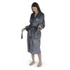 NORTHWEST NFL Detroit Lions Silk Touch Bath Robe, Small/Medium, Rollout Charcoal view 2