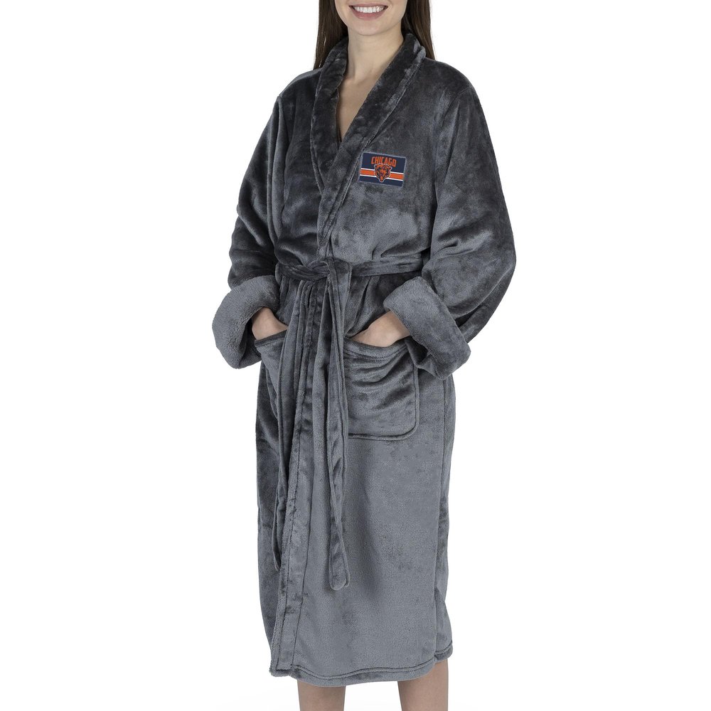 Northwest NFL Chicago Bears Silk Touch Bath Robe, Small/Medium, Rollout Charcoal
