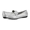 CLIFFS BY WHITE MOUNTAIN Women's Genius Cushioned Moc-Loafer, Silver/ES-Print, 8.5 W view 2
