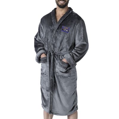 Northwest NFL Baltimore Ravens Silk Touch Bath Robe, Large/X-Large, Rollout Charcoal