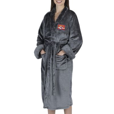 NORTHWEST NFL Kansas City Chiefs Silk Touch Bath Robe, Small/Medium, Rollout Charcoal