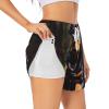DRTGEDS Rottweiler Wallpaper Women'S Shorts Hiking Athletic Shorts Yoga Active Workout Running Shorts Comfy Casual White view 1