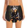 DRTGEDS Rottweiler Wallpaper Women'S Shorts Hiking Athletic Shorts Yoga Active Workout Running Shorts Comfy Casual White view 2
