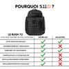 5.11 Tactical Backpack, RUSH 72 2.0 Military Survival Molle Back Pack with Laptop Compartment, Large, 55L, Black, Style 56565ABR view 4