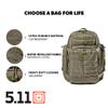 5.11 Tactical Backpack, RUSH 72 2.0 Military Survival Molle Back Pack with Laptop Compartment, Large, 55L, Ranger Green, Style 56565ABR view 2