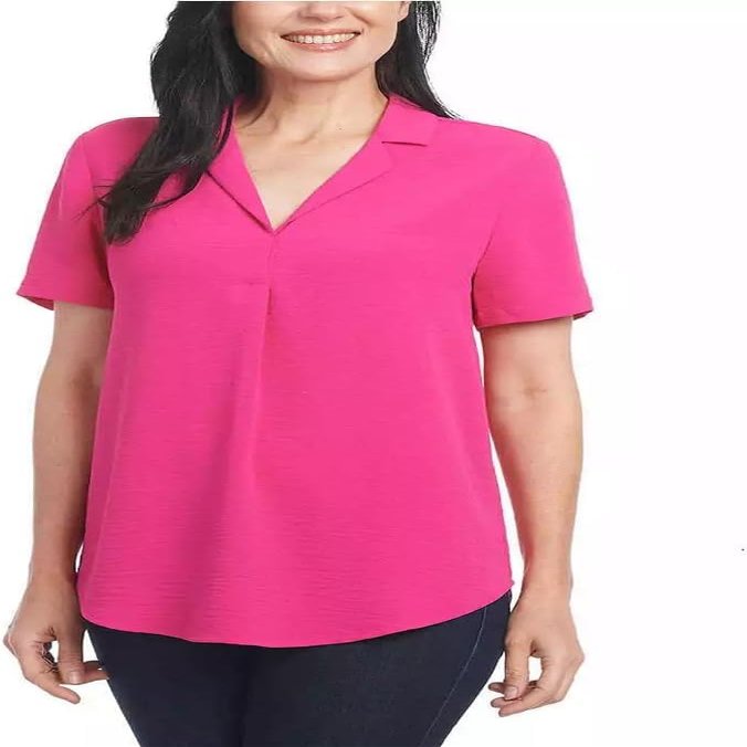 Hilary Radley Ladies' Blouse (US, Alpha, Medium, Regular, Regular, Pink)