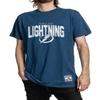 Calhoun NHL Surf & Skate Mens Vintage Style Distressed Heather Tone Rustic T-Shirt (Tampa Bay Lightning, Medium) view 1