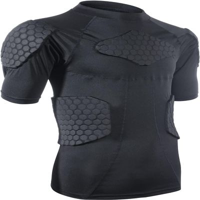 CRATUS Short Sleeve Padded Compression Shirt (YOUTH LARGE) Black