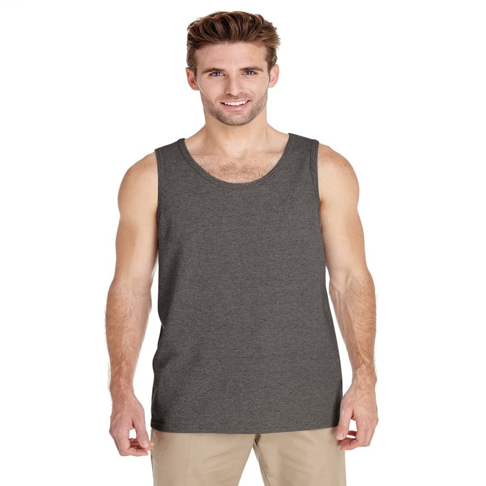 Gildan Adult Tank Top, Heavy Cotton G 5200 Graphite Heather